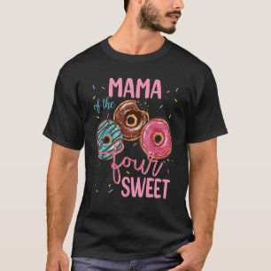 Mama Of The Sweet Four 4th Doughnut Birthday Party T-Shirt