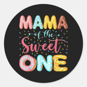 Mama of The Sweet One Do Lover 1st Birthday Girl Classic Round Sticker