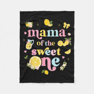 Mama Of The Sweet One Lemon Birthday Family Fleece Blanket
