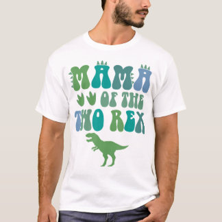 Mama Of The Two Rex Birthday Boy T-Shirt