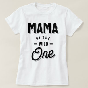 Mama of the Wild One Boho Feather 1st Birthday Fam T-Shirt