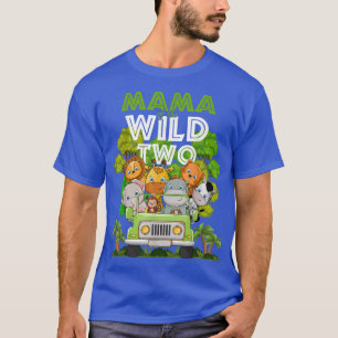 Mama Of The Wild Two Zoo Truck Birthday Safari Jun T-Shirt
