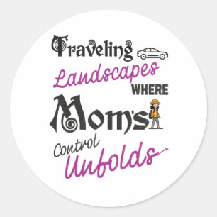 Mama on a Coffee Break Cute Mother's Day Gift Classic Round Sticker