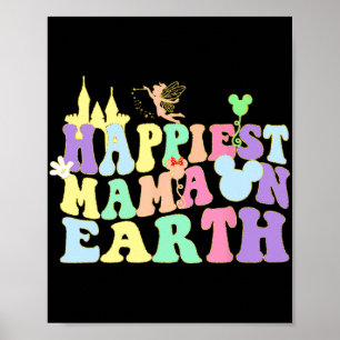 Mama On Earth Groovy Fun Mum Mummy Mother's Day Poster