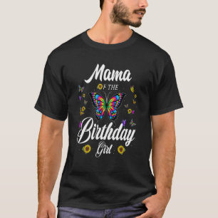 Mama One 1st First Birthday Girl Butterfly Sunflow T-Shirt