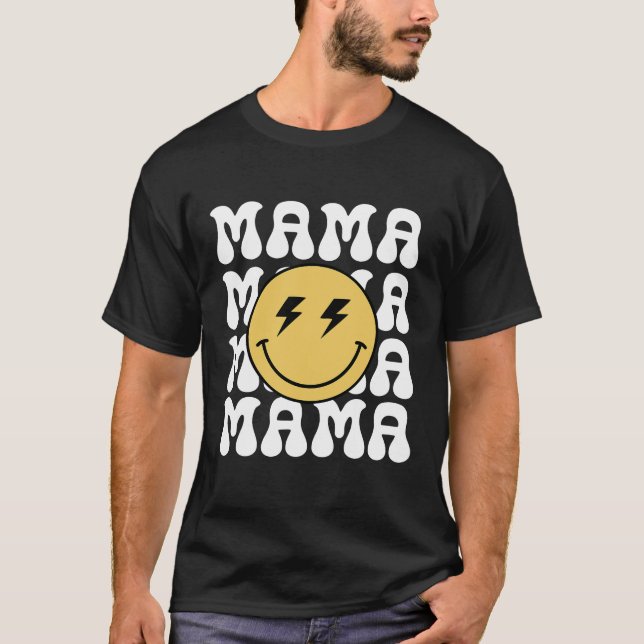 Mama One Happy Dude Birthday Theme Family Matching T-Shirt (Front)