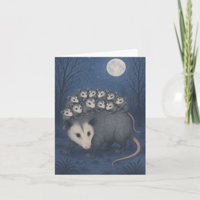 Mama Opossum                                      Thank You Card (Front)