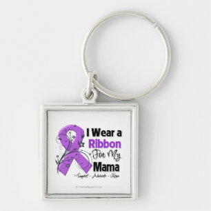 Mama - Pancreatic Cancer Ribbon Key Ring