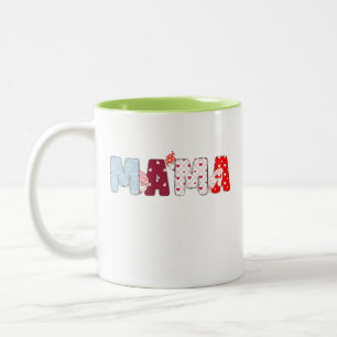 Mama Patchwork Mug – Cute Colourful Heart Design