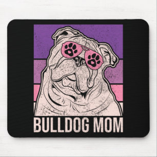 Mama Pet Owner Animal Lover Outfit English Bulldog Mouse Pad