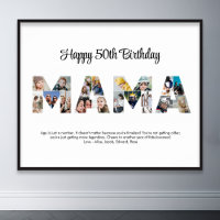 Mama Photo Collage Letter Cutout Mum Birthday