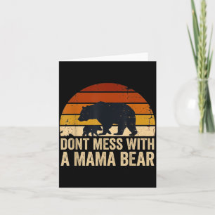 Mama Protective Mum Bear Fierce Mother Family Art Card