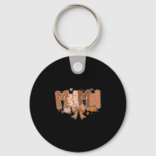 Mama Pumpkin Fall Coquette Lace Bow Thanksgiving M Key Ring