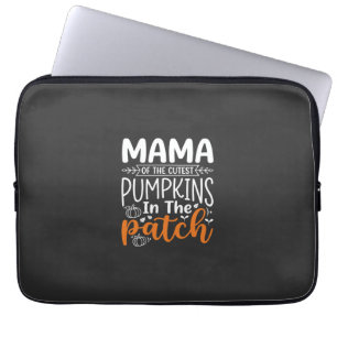 Mama Pumpkins Patch Halloween Design_1 Laptop Sleeve