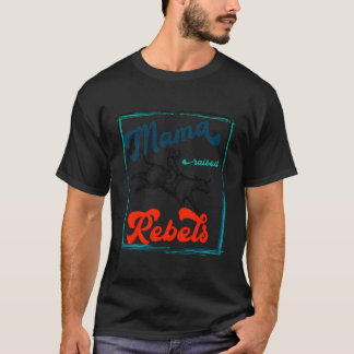 Mama Raised Rebels Western Mama Rodeo Cowboy Kids  T-Shirt