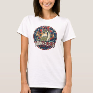 Mama Rex with Baby | Blue Bandanna Dino Mum T-Shirt