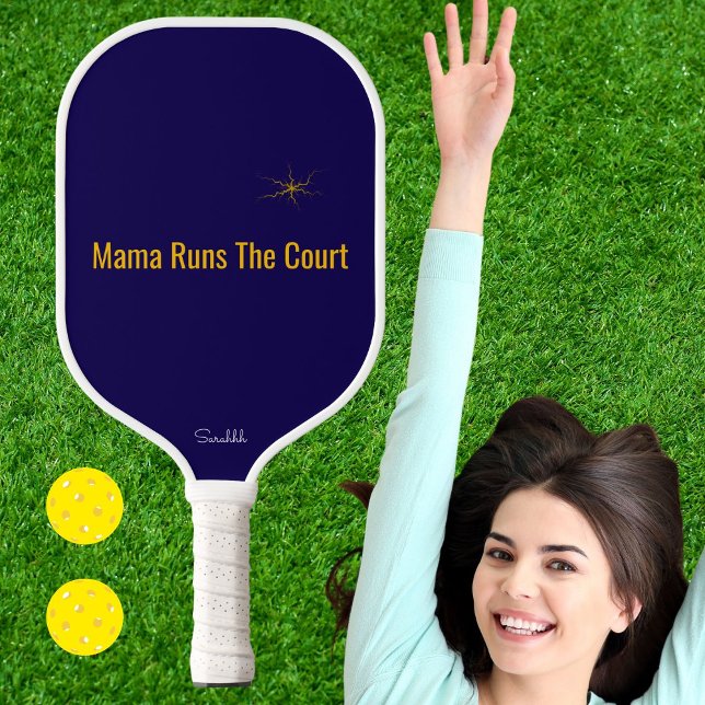 Mama Runs The Court Personalised Pickleball Mum Paddle (Creator Uploaded)