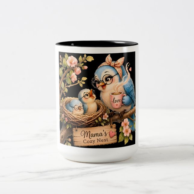 Mama’s Cosy Nest Black Mug  (Center)