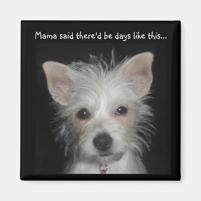 Mama said there'd be days like this dog magnet (Front)