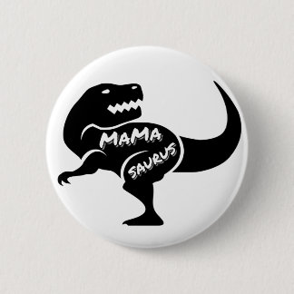 mama saurus 6 cm round badge