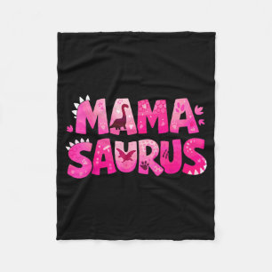 Mama saurus funny dino birthday for moms kids fleece blanket