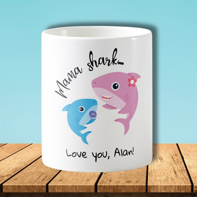 Mama shark, mother's day, baby shark coffee mug (Creator Uploaded)