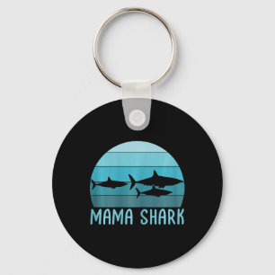Mama Shark Mum Of 2 Mother's Day Key Ring