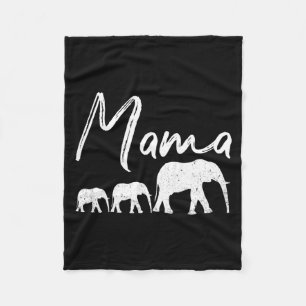 Mama shirt elephant mother's day christmas mummy fleece blanket