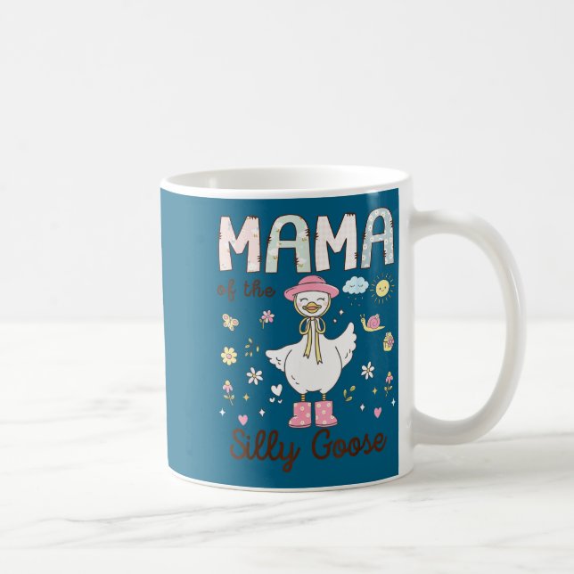 Mama Silly Goose First Birthday Artwork Coffee Mug (Right)