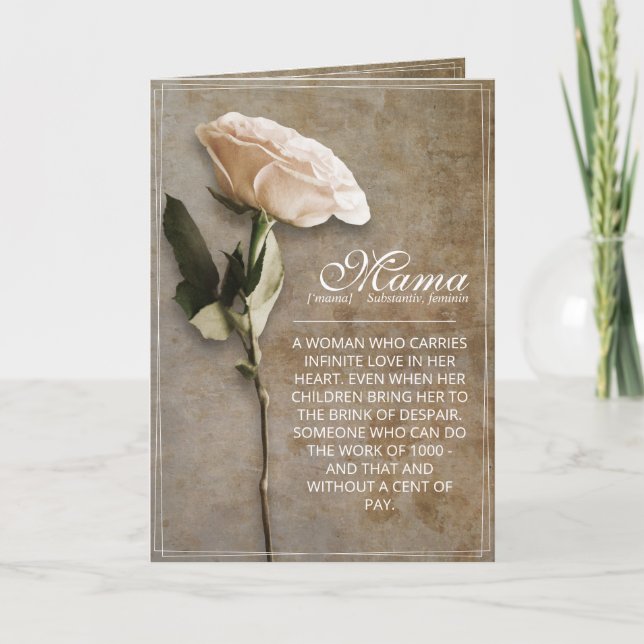 Mama - simply irreplaceable - vintage card (Front)