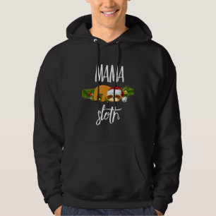 Mama Sloth Sloth Family Christmas Hoodie