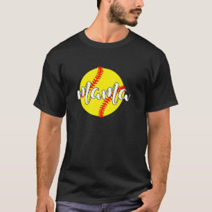 Mama Softball Fastpitch Player Mum Graphic T-Shirt