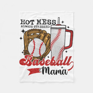 Mama Sport Mum Women Mothers Day 2024 Girls Kids Fleece Blanket