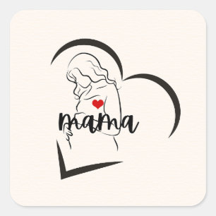 MAMA SQUARE STICKER