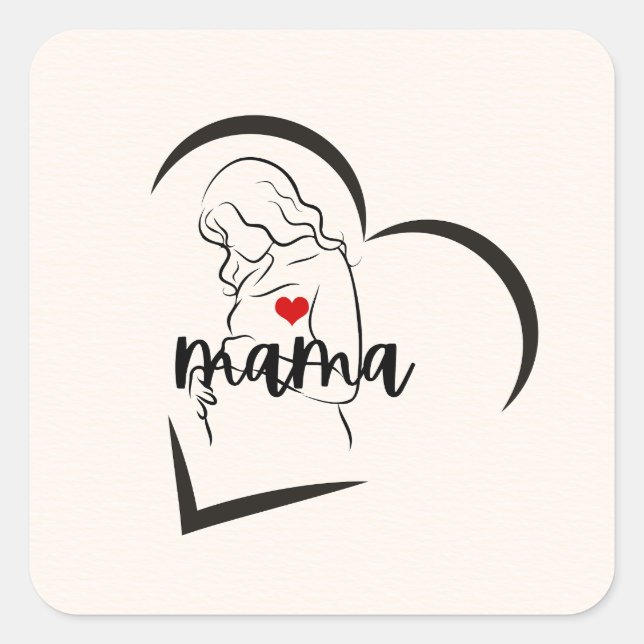 MAMA SQUARE STICKER (Front)