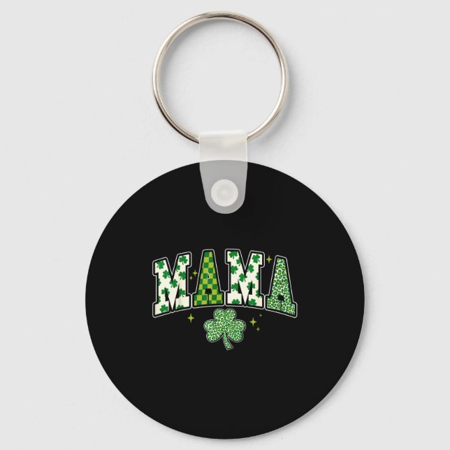 Mama st patricks day mum irish shamrock  key ring (Front)