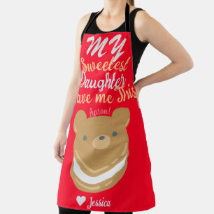 Mama & Sweetest Daughter Names Personalised Custom Apron
