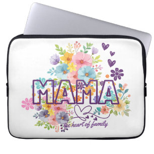 Mama the heart of Family Trendy Design Laptop Sleeve