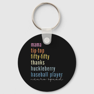 Mama Tip Top Fifty Thanks Huckleberry Baseball Pla Key Ring