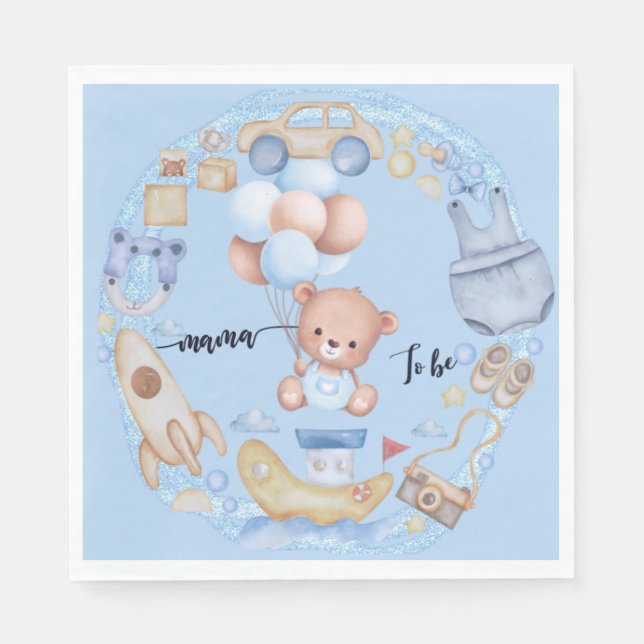 Mama to Be Blue  Napkin (Front)