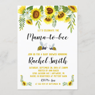 Mama-to-bee Baby Shower Invitation