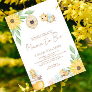 Mama To Bee Baby Shower Invitation