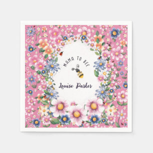 Mama to Bee Baby Shower Invitation Napkin