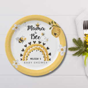 Mama to Bee Baby Shower Paper Plate