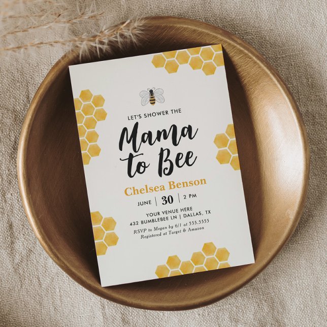 Mama to Bee Bumblebee Baby Shower Invitation (Creator Uploaded)