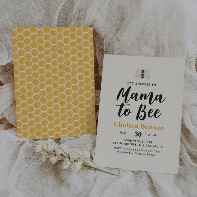 Mama to Bee Bumblebee Baby Shower Invitation (Creator Uploaded)