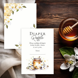 Mama to Bee Honey Bee Baby Shower Diaper Raffle Enclosure Card