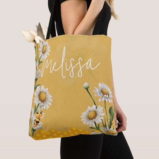 Mama To Bee Honeybee Themed Personalised Tote Bag (Creator Uploaded)