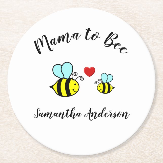 Mama to Bee - Paper Coaster (Front)