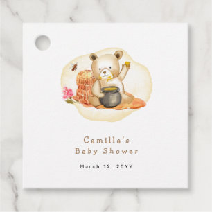 Mama To Bee Teddy Bear Honeycomb Baby Shower Favour Tags